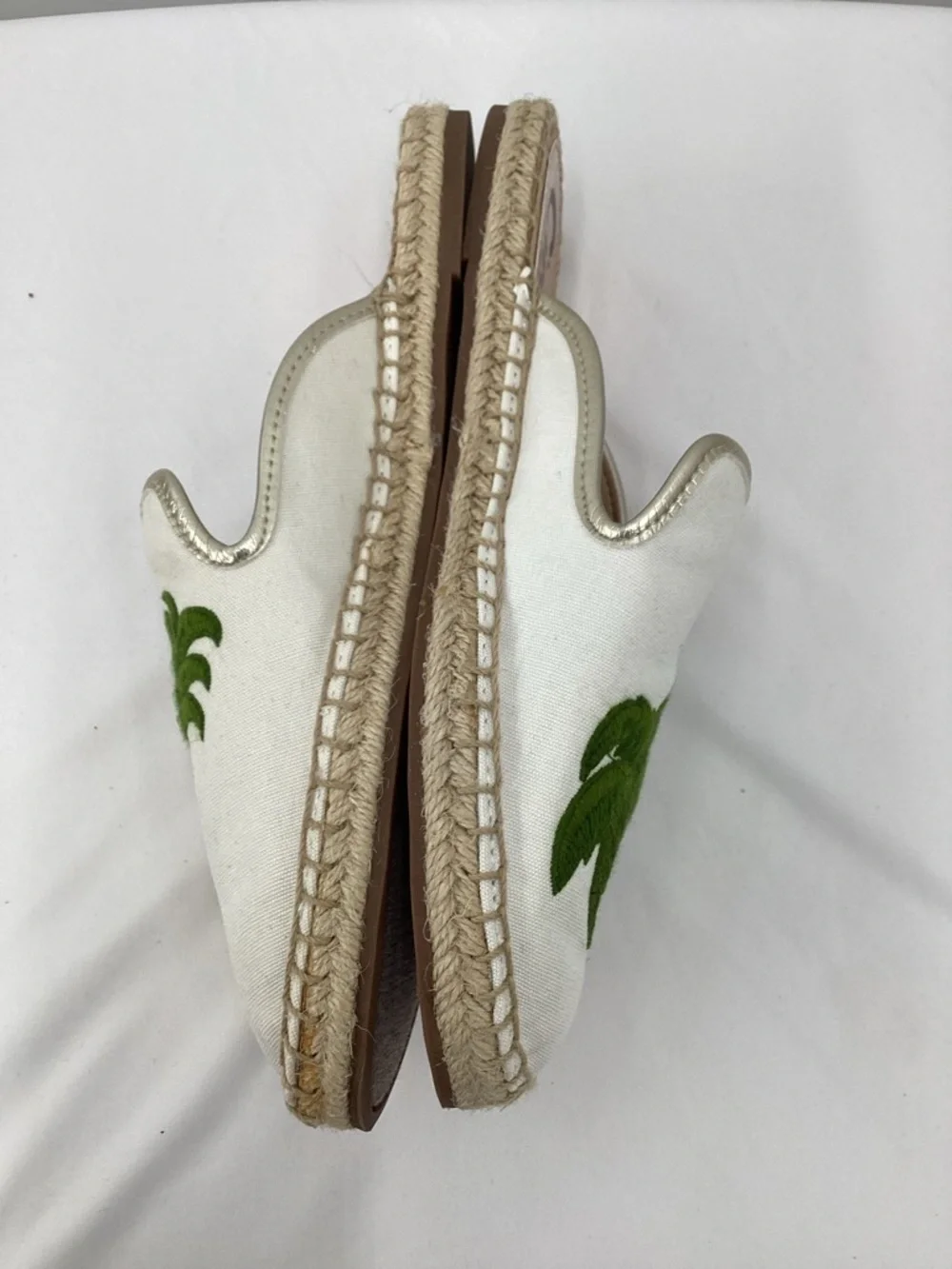 Circus by Sam Edelman White Canvas Slip-On Espadrilles with Yellow Pineapple